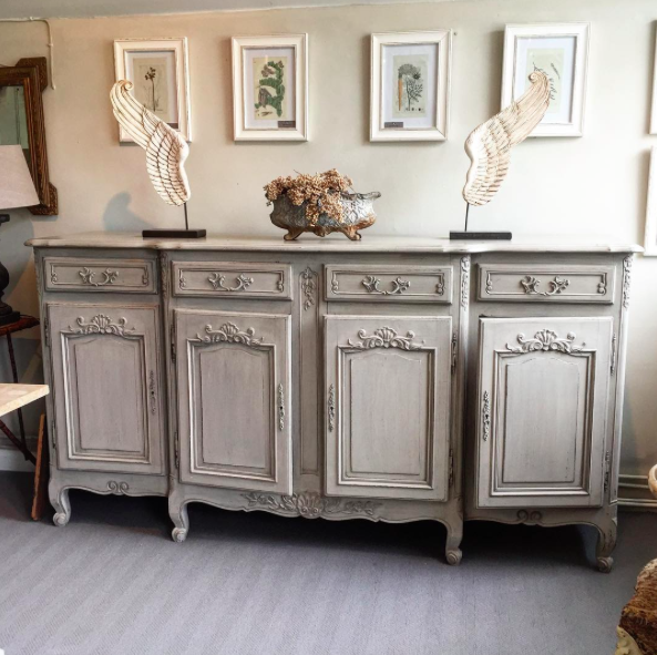 A late 19th-Centry French Enfilade, later painted in grey - Decorative Antiques UK  - 3