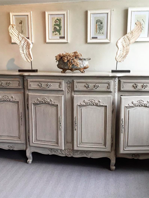 A late 19th-Centry French Enfilade, later painted in grey - Decorative Antiques UK  - 1