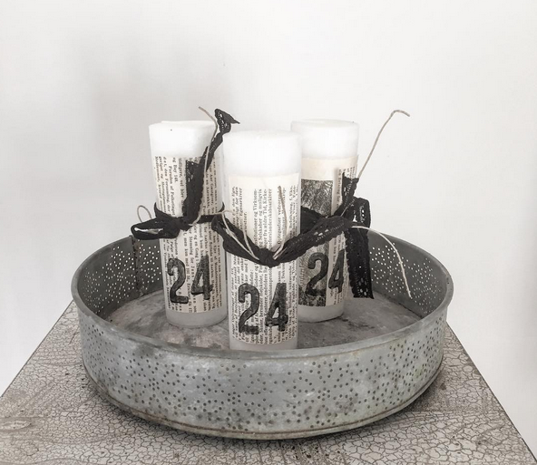 Jeanne D'Arc Living Decorated Pillar Candles - Decorative Antiques UK  - 3
