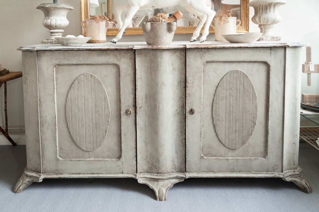 Amazing Antique Swedish Buffet, later painted
