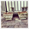 Pair of Vintage Stone planters with Swag pattern - Decorative Antiques UK  - 3