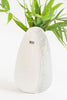 Mid Century West German Grey and Ivory Fluted Vase by Bay Keramic