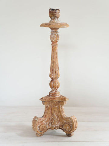 Antique 19th Century French Wooden Candlestick - Decorative Antiques UK  - 1