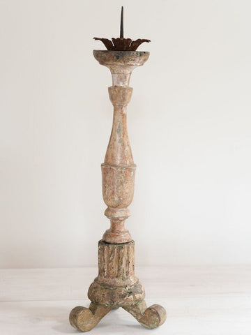 Antique 18th Century French Pricket Candlestick - Decorative Antiques UK  - 1