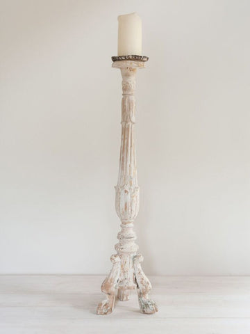 Antique 19th Century White Candle holder - Decorative Antiques UK  - 1