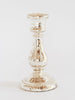Antique French Etched Mercury Glass Candlestick
