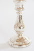 Antique French Etched Mercury Glass Candlestick