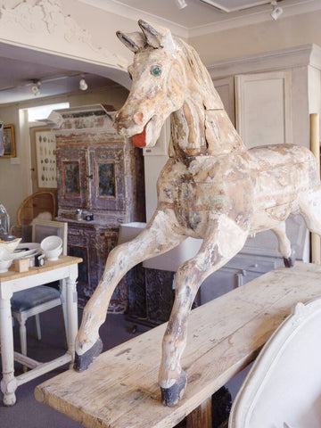 Antique Wooden Carousel Horse circa 1905