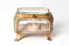 Antique French Bevelled Glass Jewellery Casket