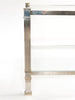 Stunning Mid Century French Chrome, Gold and Glass Two Tier Coffee Table