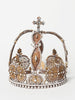Beautiful Vintage French Gilt Metal Jewelled Procession Crown