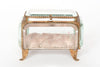 Large Antique 19th Century French  Bevelled Glass Jewellery Casket