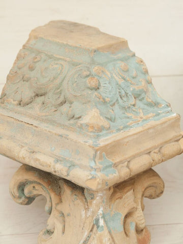 Pair Antique French Terracotta Corbel Fragments - Decorative Antiques UK  - 1