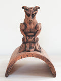 Handcrafted Roof Gargoyle Ridge Finial on Half round tile