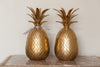 Stunning Matching Pair Mid Century Brass Pineapples 24cm high - Decorative Antiques UK  - 2