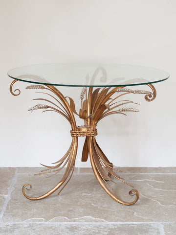 Stunning Mid Century Gilt Wheatsheaf Coffee table - Decorative Antiques UK  - 1