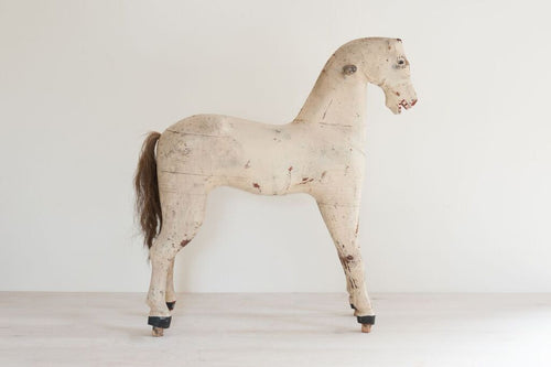 Amazing Antique French Wooden Horse Fragment - Decorative Antiques UK  - 2
