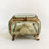 Antique 19th Century  French Bevelled Glass Jewellery Casket