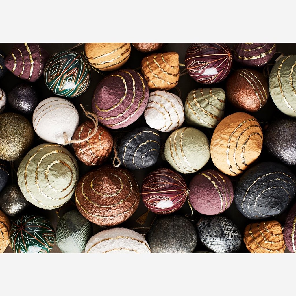 Beautiful hanging paper pulp Christmas decorations
