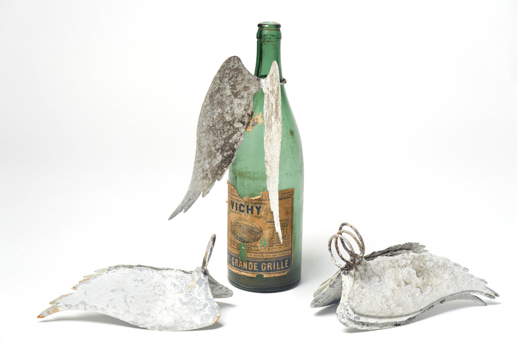 Aged Angel Wings Bottle decoration