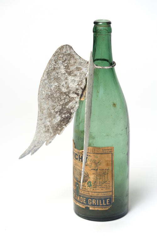 Aged Angel Wings Bottle decoration