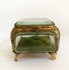 Antique 19th Century French Bevelled glass Jewellery casket