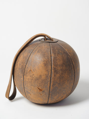 Vintage French Leather Boxing Ball circa 1920’s