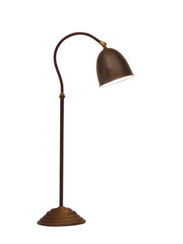 Frezoli desk lamp with copper shade