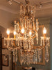 Stunning Large 1920's Italian Crystal Glass Chandelier, fully restored and rewired