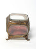 Antique French Bevelled Glass Jewellery Casket