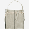 Cotton striped apron with fringes