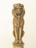 Pair of Victorian Brass Lion Andirons/Firedogs