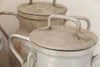 Vintage French Nestle Aluminium Lidded Milk Churns