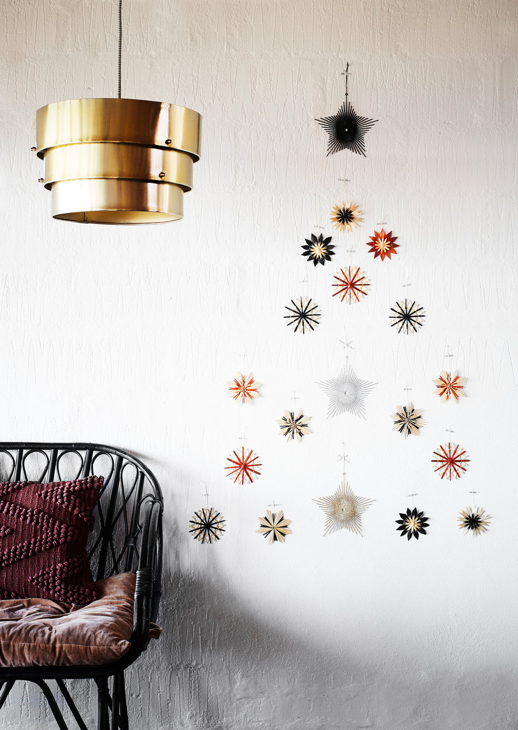 Hanging Glitter Stars
