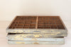Antique French Printer Trays with original painted front