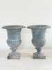 Beautiful Pair Vintage French Cast Iron Urns