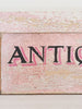 Gorgeous Wooden Hand scribed Antiques Sign - Decorative Antiques UK  - 1