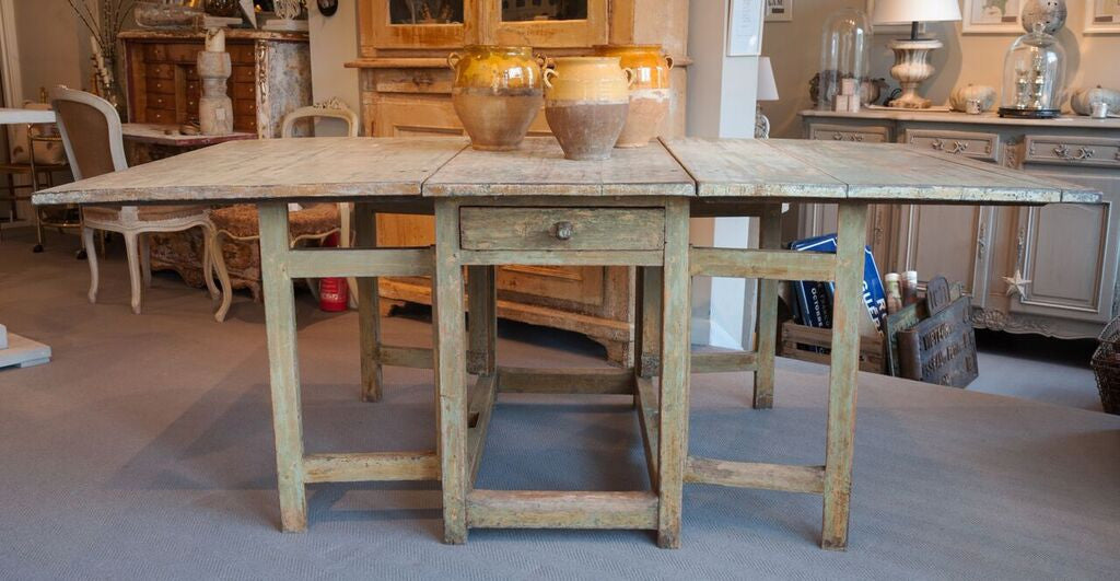 Antique 18th Century Swedish Drop Leaf Table Circa 1760's - Decorative Antiques UK  - 4