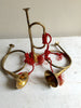 Trio Vintage French Small brass bugles - Decorative Antiques UK  - 3