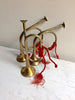 Trio Vintage French Small brass bugles - Decorative Antiques UK  - 1