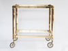 Lovely 1950's German Brass and Glass Drinks Trolley