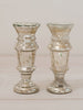 Pair Antique French Handpainted Mercury Glass Ornaments - Decorative Antiques UK  - 1