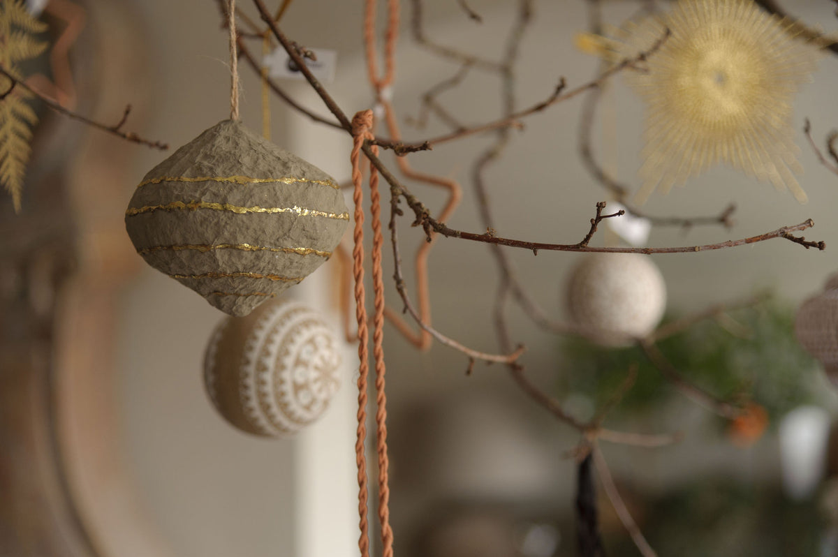 Paper Honeycomb tree decoration with gold dots