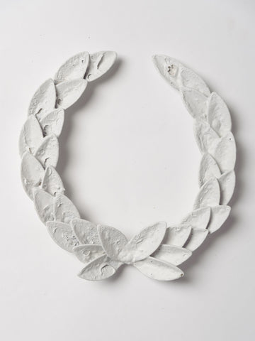 Handcrafted mini metal laurel wreath 18cm