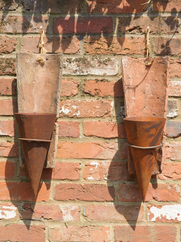 Antique French Terracotta Roof Tile wall planters