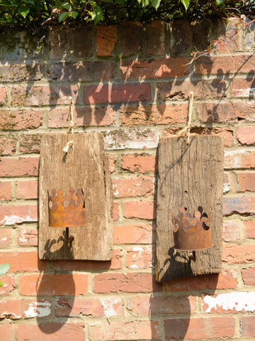 Antique French Wood Wall Candle Sconces