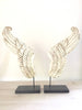 Decorative Plaster Wings on Steel stands