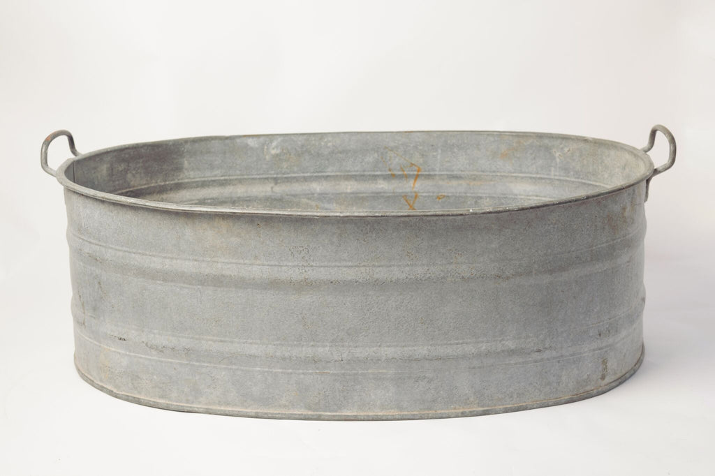 Vintage French Galvanised Bath Tub/Planter