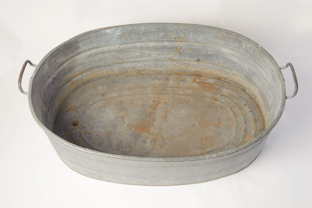 Vintage French Galvanised Bath Tub/Planter